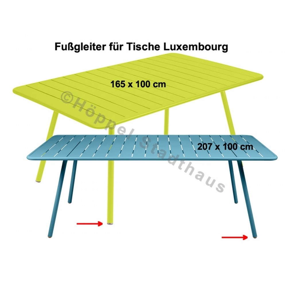 Fermob Fußgleiter für die Tische Luxembourg, 165 x 100 cm und 207 x 100 cm