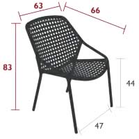 Fermob Sessel Croisette - Maße